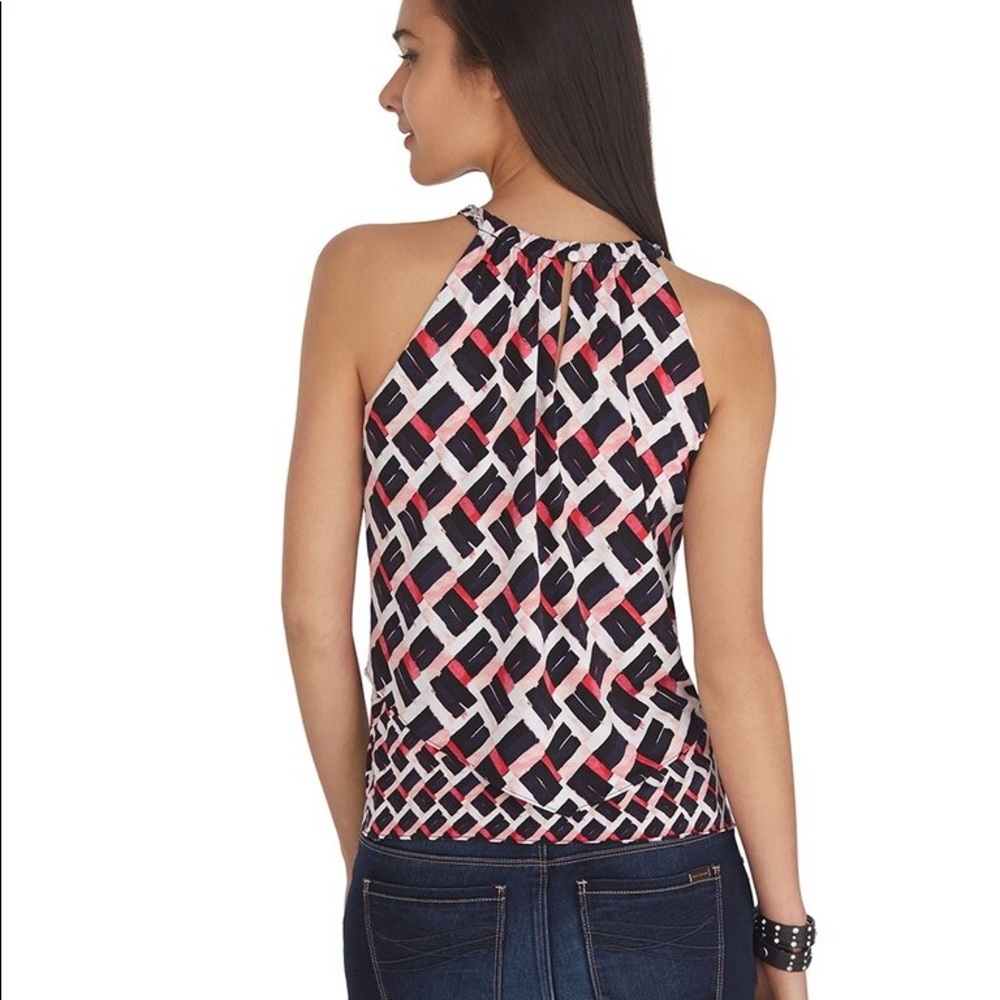 NWT WHBM Layered Print Top - Picture 3 of 8